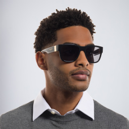 Shop Dolce & Gabbana Square Sunglasses in Black online.