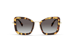 Shop MIU MIU Cat Eye Sunglasses in Light Havana online.