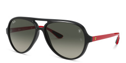Shop Ray-Ban Ferrari Unisex Aviator Sunglasses in Black online.