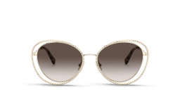Shop MIU MIU Cat Eye Sunglasses in Pale Gold online.