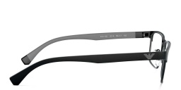 Shop Emporio Armani Rectangle Eyeglasses in Matte Black online.