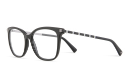 VALENTINO Stud Square Eyeglasses in Black – Product Photo 4