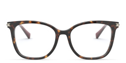 VALENTINO Stud Square Eyeglasses in Havana – Product Photo 1