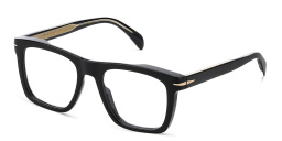 DAVID BECKHAM Square Eyeglasses in Black – Product Photo 2