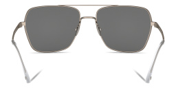 تسوق نظارة شمسية مستطيلة كبيرة جورجو أرماني بلون Matte Gunmetal أونلاين.