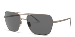 Shop GIORGIO ARMANI Wide Rectangle Sunglasses in Matte Gunmetal online.