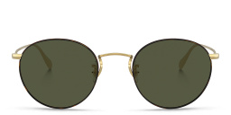 Shop OLIVER PEOPLES Unisex Panthos Sunglasses in Gold-Tortoise online.