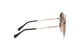Shop MIU MIU Round Sunglasses in Rose Gold online.