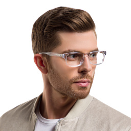 EYE'M Rectangle Eyeglasses in Clear – Product Photo 5