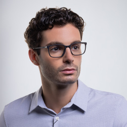 EYE'M Rectangle Eyeglasses in Black – Product Photo 6