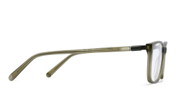 EYE'M Rectangle Eyeglasses in Green – Product Photo 3