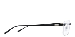 Shop EYE'M Rimless Rectangle Eyeglasses in Black online.