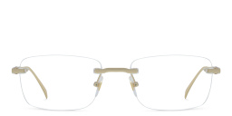 Rimless Rectangle Eyeglasses من EYE'M بلون ذهبي - صورة المنتج 1