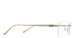 Shop EYE'M Rimless Rectangle Eyeglasses in Gold online.