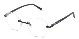 EYE'M Rimless Round Eyeglasses in Black – Product Photo 2