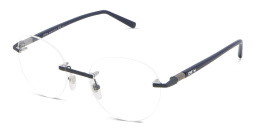 EYE'M Rimless Round Eyeglasses in Blue – Product Photo 2