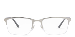 EYE'M Half Rim Rectangle Eyeglasses in Silver – Product Photo 1