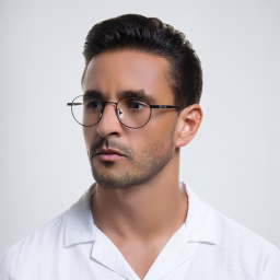 EYE'M Round Eyeglasses in Black – Product Photo 6