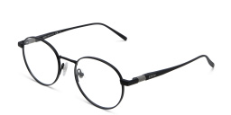 EYE'M Round Eyeglasses in Black – Product Photo 2