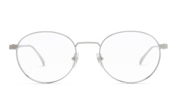 EYE'M Round Eyeglasses in Silver – Product Photo 1