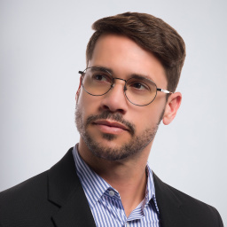 EYE'M Round Eyeglasses in Gunmetal – Product Photo 5