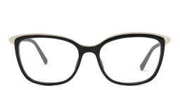 EYE'M Square Eyeglasses in Black – Product Photo 1