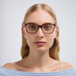 تسوق نظارة طبية بإطار مربع EYE'M بلون خمري أونلاين.