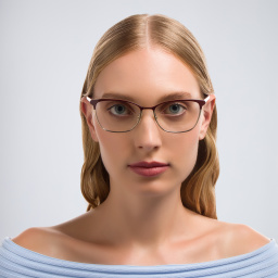 EYE'M Cat Eye Eyeglasses in Burgundy – Product Photo 5