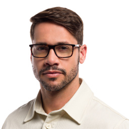 EYE'M Ferrari Unisex Rectangle Eyeglasses in Havana – Product Photo 6