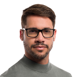 EYE'M Rectangle Eyeglasses in Black – Product Photo 6