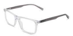Shop EYE'M Rectangle Eyeglasses in Clear online.