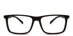 EYE'M Ferrari Unisex Rectangle Eyeglasses in Dark Havana – Product Photo 1