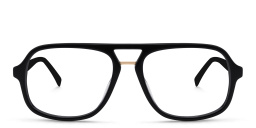 Aviator Eyeglasses من EYE'M بلون بلاك جولد - صورة المنتج 1