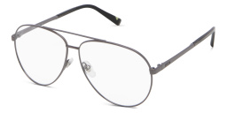 EYE'M Wide Aviator Eyeglasses in Gunmetal – Product Photo 2