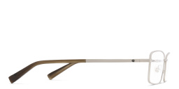 EYE'M Wide Rectangle Eyeglasses in Gold – Product Photo 3