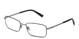 EYE'M Wide Rectangle Eyeglasses in Gunmetal – Product Photo 2