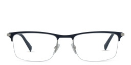 EYE'M Half Rim Rectangle Eyeglasses in Blue – Product Photo 1