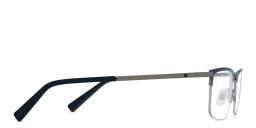 EYE'M Half Rim Rectangle Eyeglasses in Blue – Product Photo 3