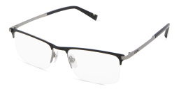 EYE'M Half Rim Rectangle Eyeglasses in Gunmetal – Product Photo 2