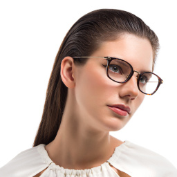 EYE'M Unisex Round Eyeglasses in Havana – Product Photo 6