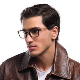 EYE'M Unisex Round Eyeglasses in Havana – Product Photo 7