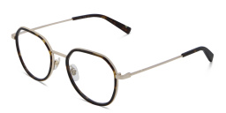 EYE'M Unisex Round Eyeglasses in Havana – Product Photo 2