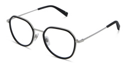 EYE'M Unisex Round Eyeglasses in Black – Product Photo 2
