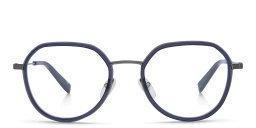EYE'M Unisex Round Eyeglasses in Blue – Product Photo 1