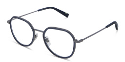 EYE'M Unisex Round Eyeglasses in Blue – Product Photo 2