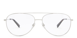 Unisex Wide Aviator Eyeglasses من EYE'M بلون فضي - صورة المنتج 1