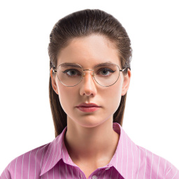 EYE'M Unisex Round Eyeglasses in Gold – Product Photo 5