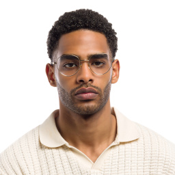 EYE'M Unisex Round Eyeglasses in Gold – Product Photo 7