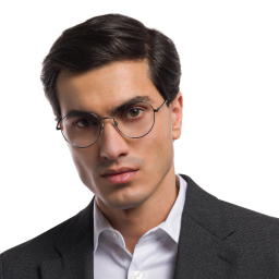 EYE'M Unisex Round Eyeglasses in Gunmetal – Product Photo 8