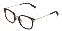 EYE'M Unisex Square Eyeglasses in Havana – Product Photo 2